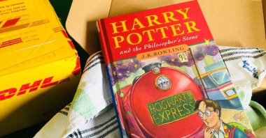 This file photo dated Sept. 30, 2020, shows a hard cover copy of "Harry Potter and the Philosopher&#039;s Stone." (Reuters Photo)