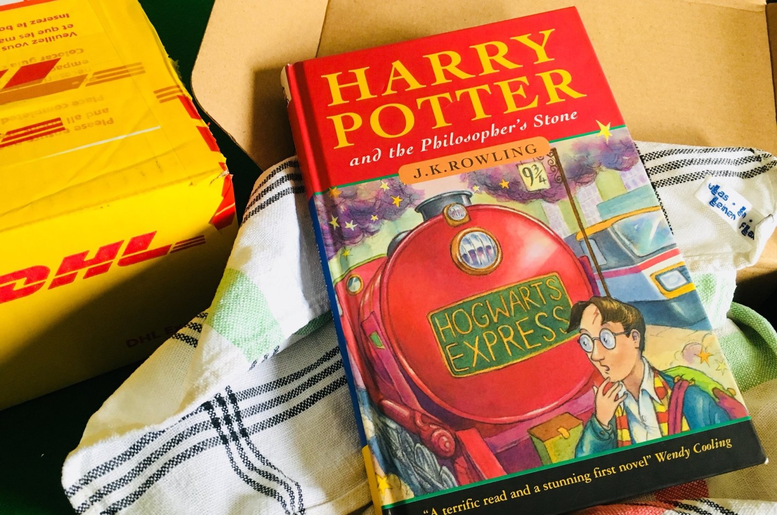 This file photo dated Sept. 30, 2020, shows a hard cover copy of "Harry Potter and the Philosopher&#039;s Stone." (Reuters Photo)