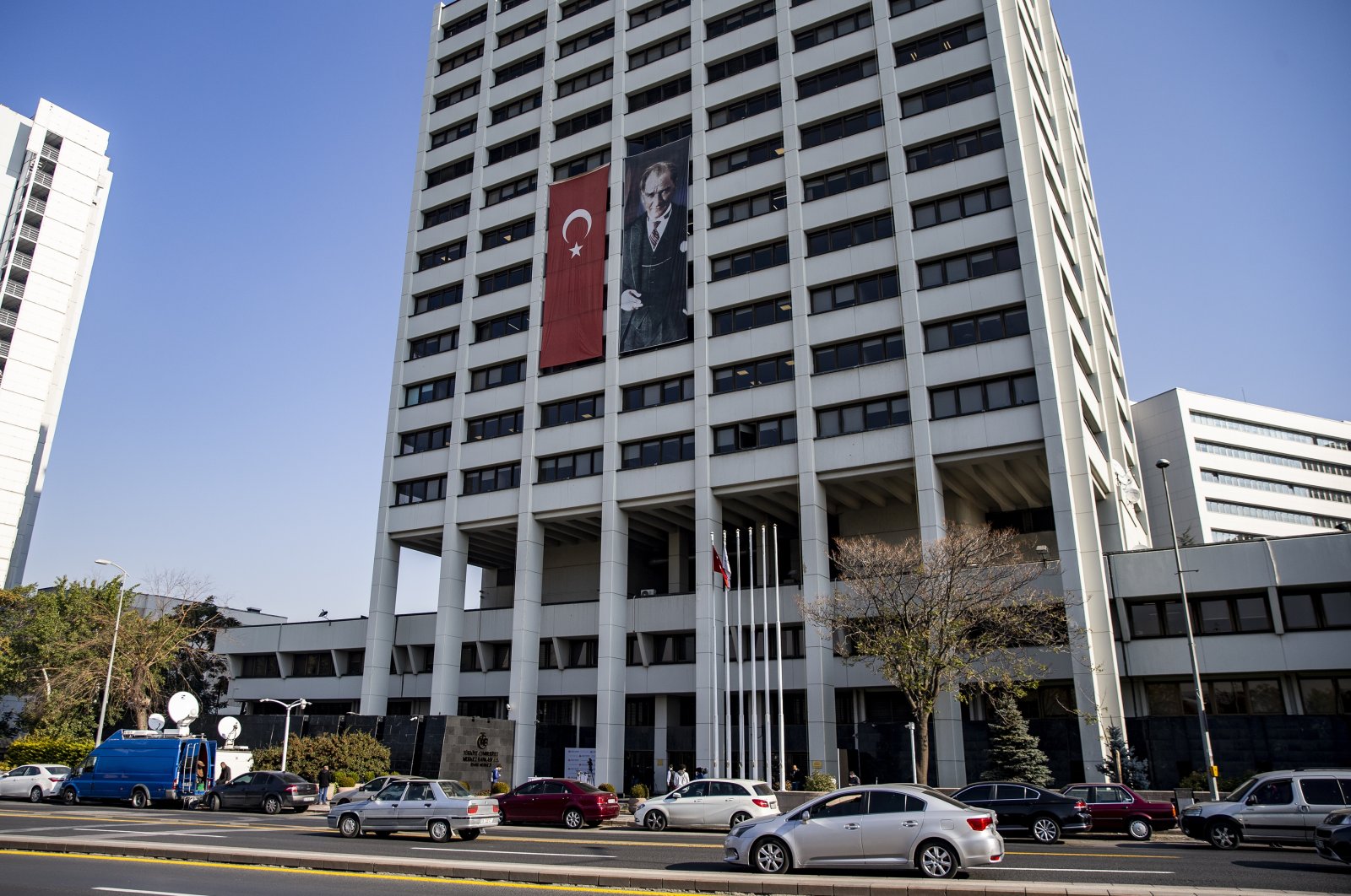 The headquarters of the Central Bank of the Republic of Turkey in the capital Ankara, Turkey, Oct. 28, 2020. (AA Photo)
