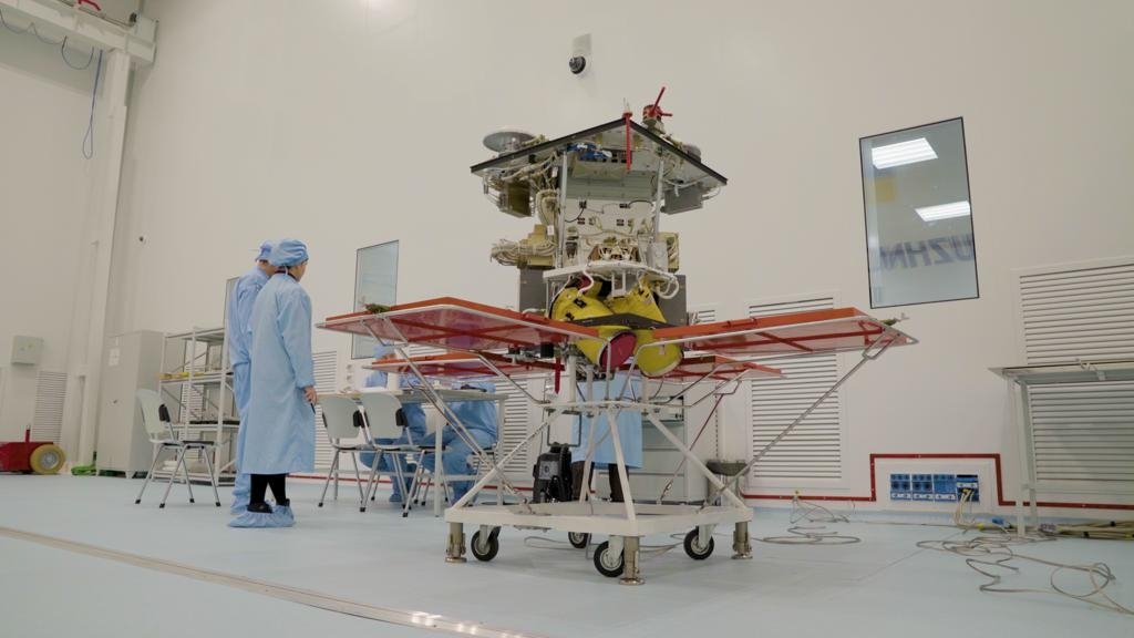 Sich-2-30 satellite developed by Ukraine seen in Istanbul, Turkey in this photo provided on Dec. 14, 2021. (DHA Photo)