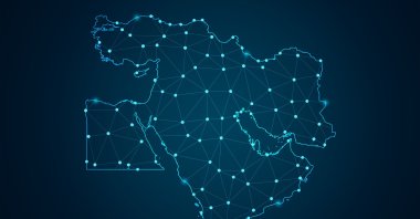 An illustration shows the map of Turkey, the Middle East and the Gulf region. (Photo by Shutterstock)