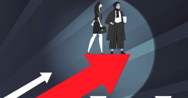 A photo illustration by Daily Sabah's Büşra Öztürk symbolizes the women empowerment in business life.