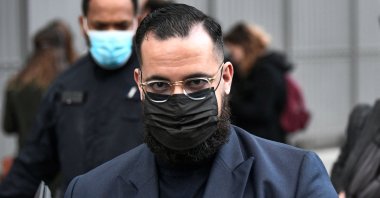 Alexandre Benalla leaves the courthouse in Paris after hearing the verdict in his trial on charges of assaulting a young couple during a May Day protest in 2018 when he was the French president&#039;s bodyguard, Nov. 5, 2021. (AFP File Photo)