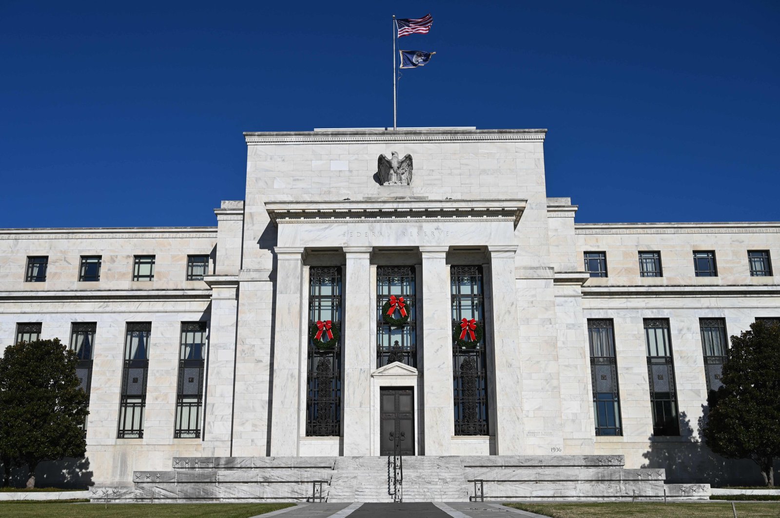 The U.S. Federal Reserve building in Washington, D.C., U.S., Dec. 12, 2021. (AFP Photo)