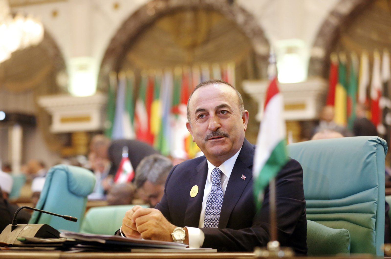 Foreign Minister Mevlüt Çavuşoğlu attends Islamic Summit of the Organisation of Islamic Cooperation (OIC) in Mecca, Saudi Arabia, June 1, 2019. (AP File Photo)
