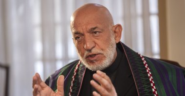 Former President of Afghanistan Hamid Karzai speaks during an interview with The Associated Press (AP) in Kabul, Afghanistan, Dec. 10, 2021. (AP Photo)