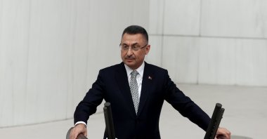 Vice President Fuat Oktay is seen at the parliament's general assembly, Ankara, Turkey, Dec.14, 2021 (AA Photo)