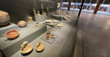 An interior view from the Troy Museum, Çanakkale, northwestern Turkey. (AA) 