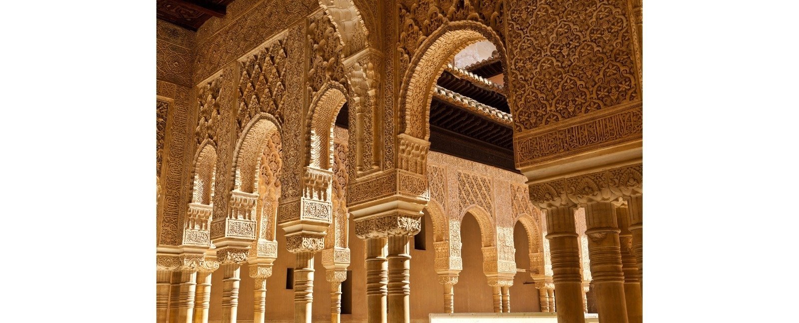 Moorish arches in the Court of the Lions at the Alhambra in Granada, southern Spain. (Shutterstock Photo)
