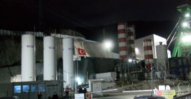 A view of the entrance of the mining site in Kınık district, Izmir, Turkey, Dec. 19, 2021. (DHA PHOTO) 