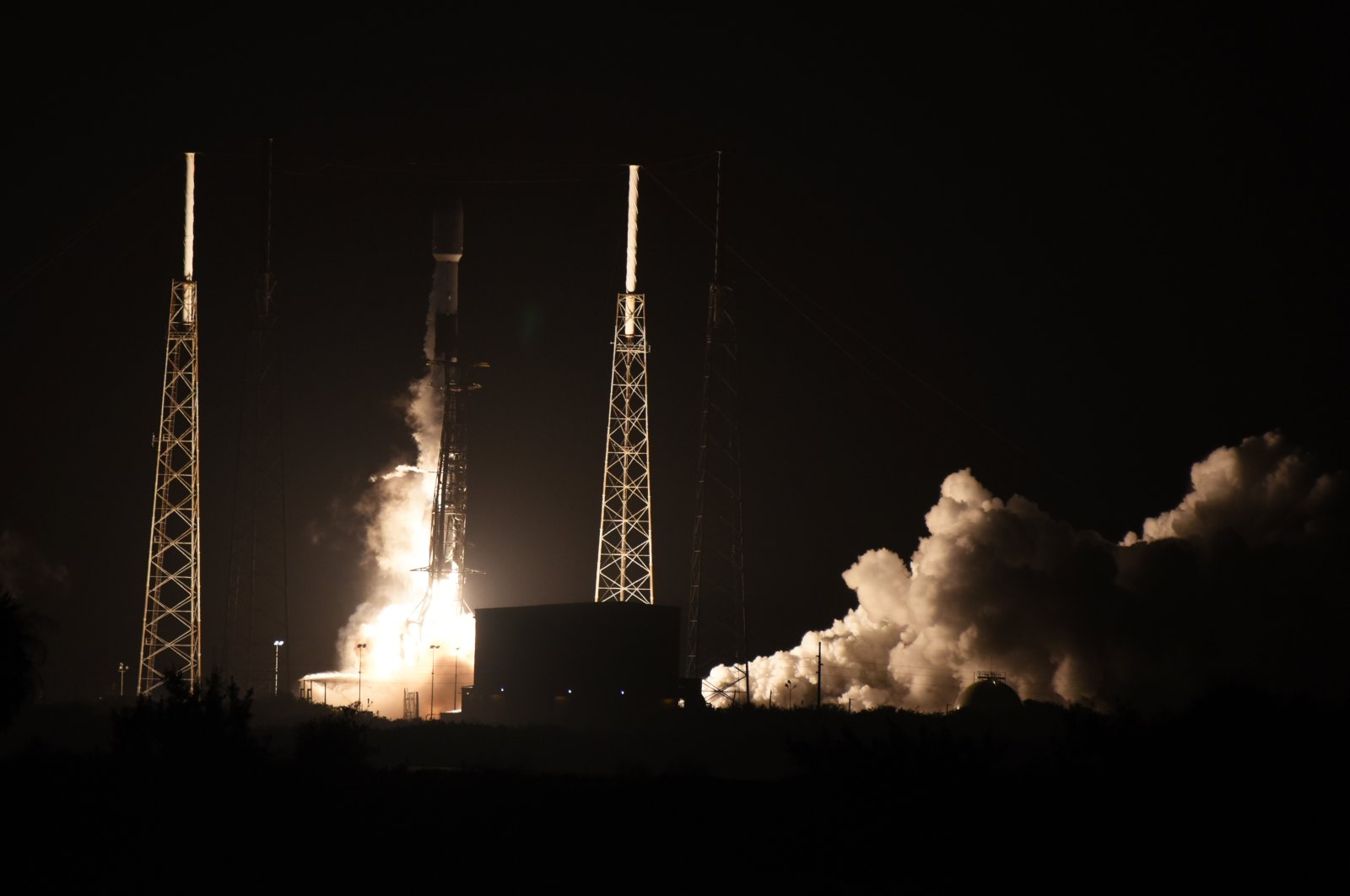 Türksat 5B is seen during its launch at the Cape Canaveral Space Force Station in Florida, U.S., Dec. 19, 2021. (AA Photo)