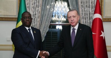 President Recep Tayyip Erdoğan and Senegal's President Macky Sall (L) meet in Istanbul, Turkey, Dec. 18, 2021. (AA Photo)