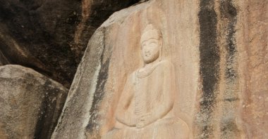 A sixth-century Buddhist rock carving in Swat, Pakistan. (Shutterstock)