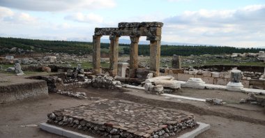 A view of the altar site, Blaundus, Uşak, western Turkey, Dec. 21, 2021. (AA)