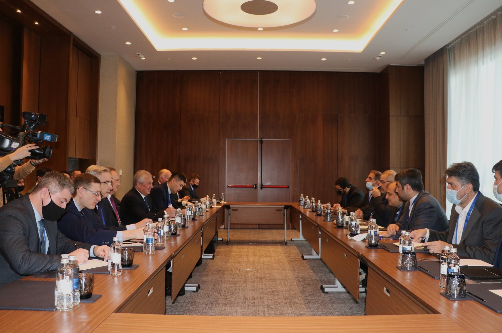 Turkish, Russian and Iranian delegations meet at the Astana talks in Nur Sultan, Kazakhstan, Dec. 21, 2021 (AA Photo)