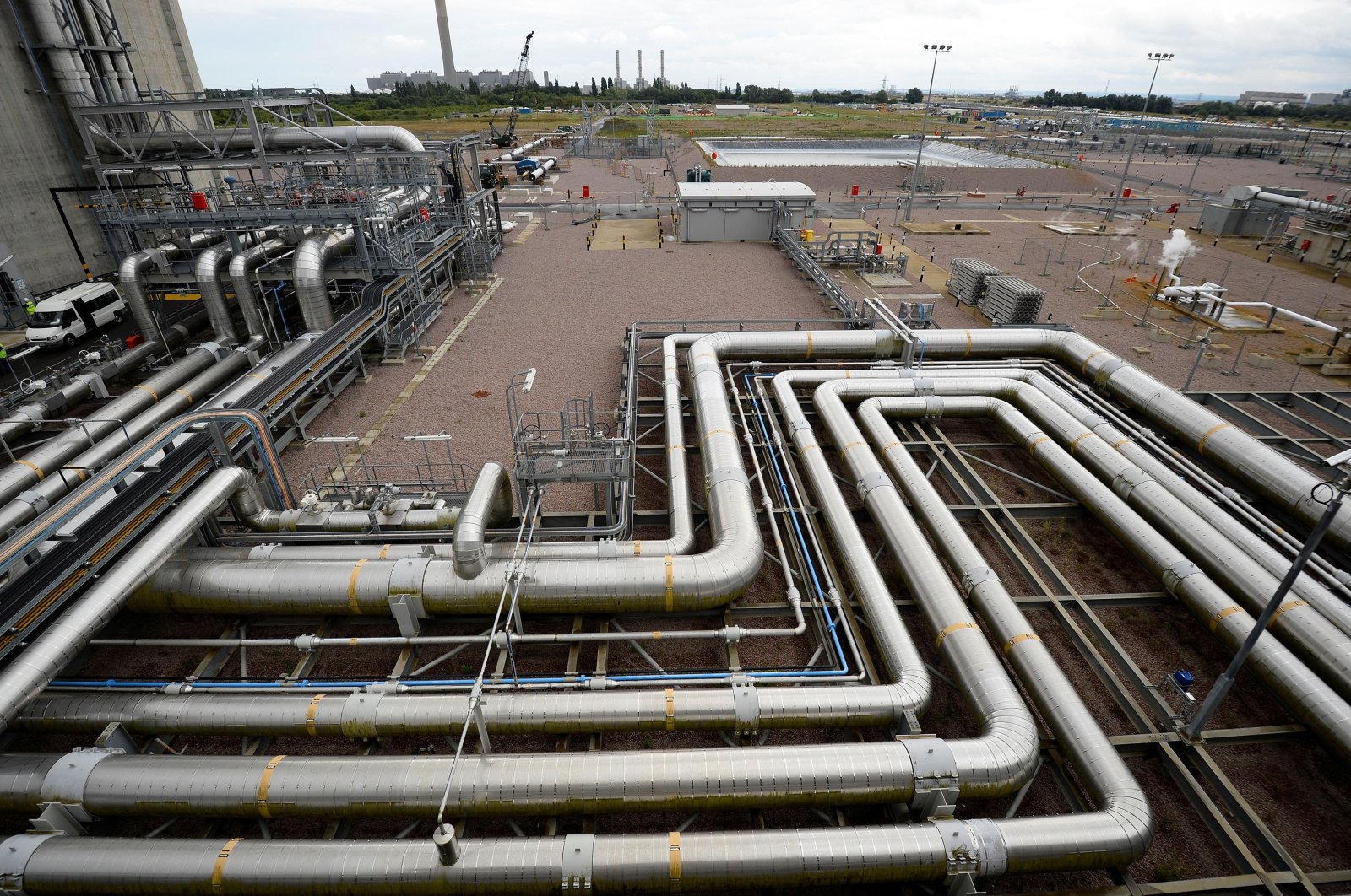 The National Grid&#039;s liquified natural gas (LNG) plant is seen at the Isle of Grain, southern England, Aug. 16, 2013. (Reuters Photo)