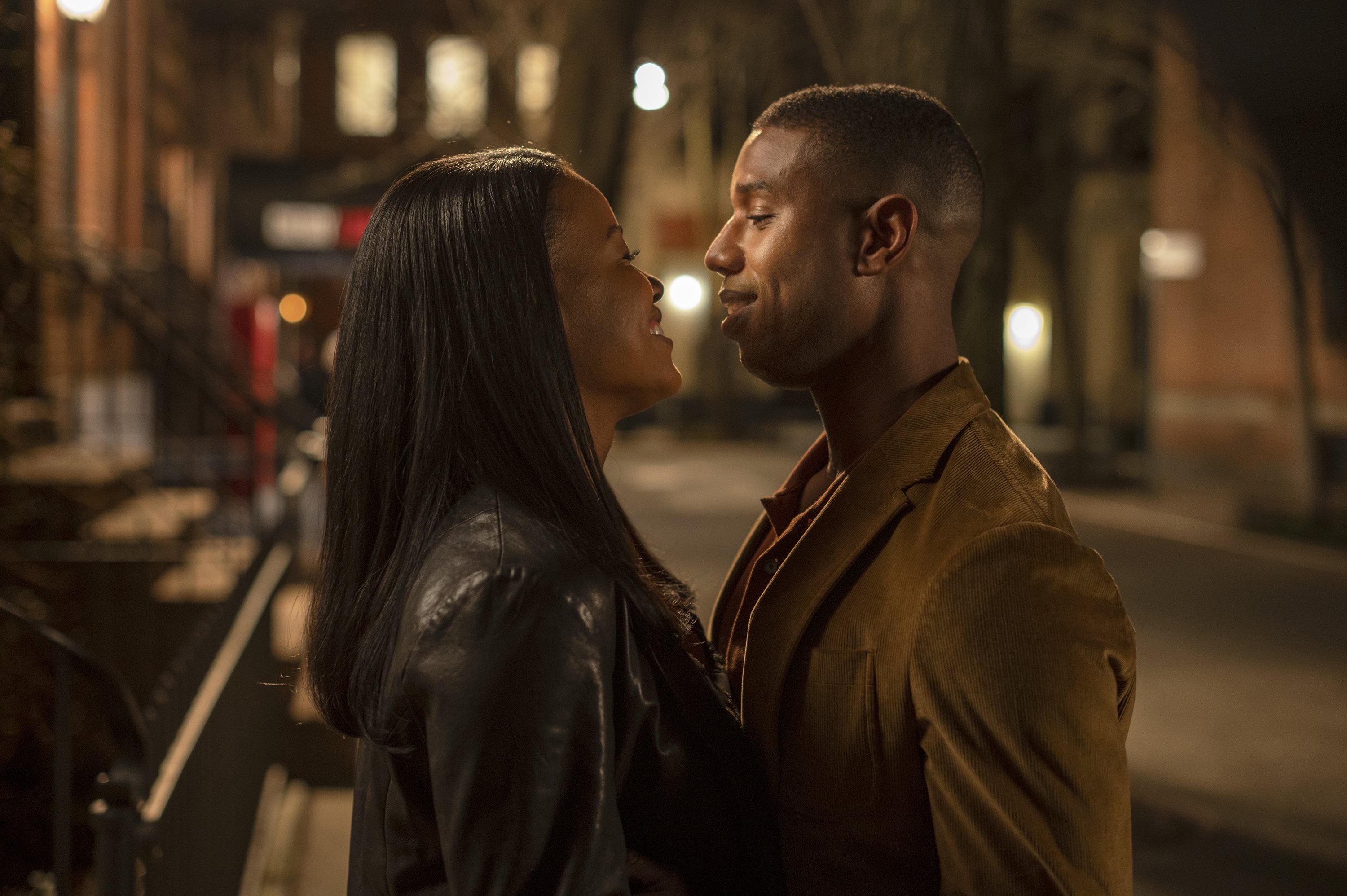 This image released by Sony Pictures shows Chante Adams (L) and Michael B. Jordan in a scene from Columbia Pictures' 