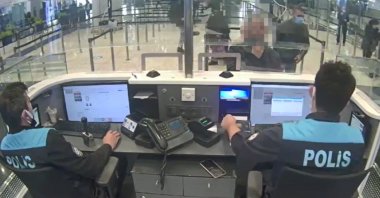 The U.S. diplomat is accused of issuing a fake passport to a Syrian national in the airport, Istanbul, Turkey, Dec. 22, 2021. (DHA Photo)