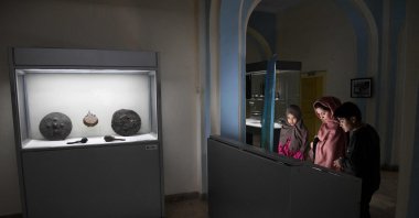 People visit the National Museum of Afghanistan in Kabul, Afghanistan, Dec. 12, 2021. (AFP)