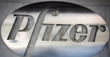 The Pfizer logo at their building in the Manhattan borough of New York, U.S., Oct. 29, 2015. (Reuters Photo)