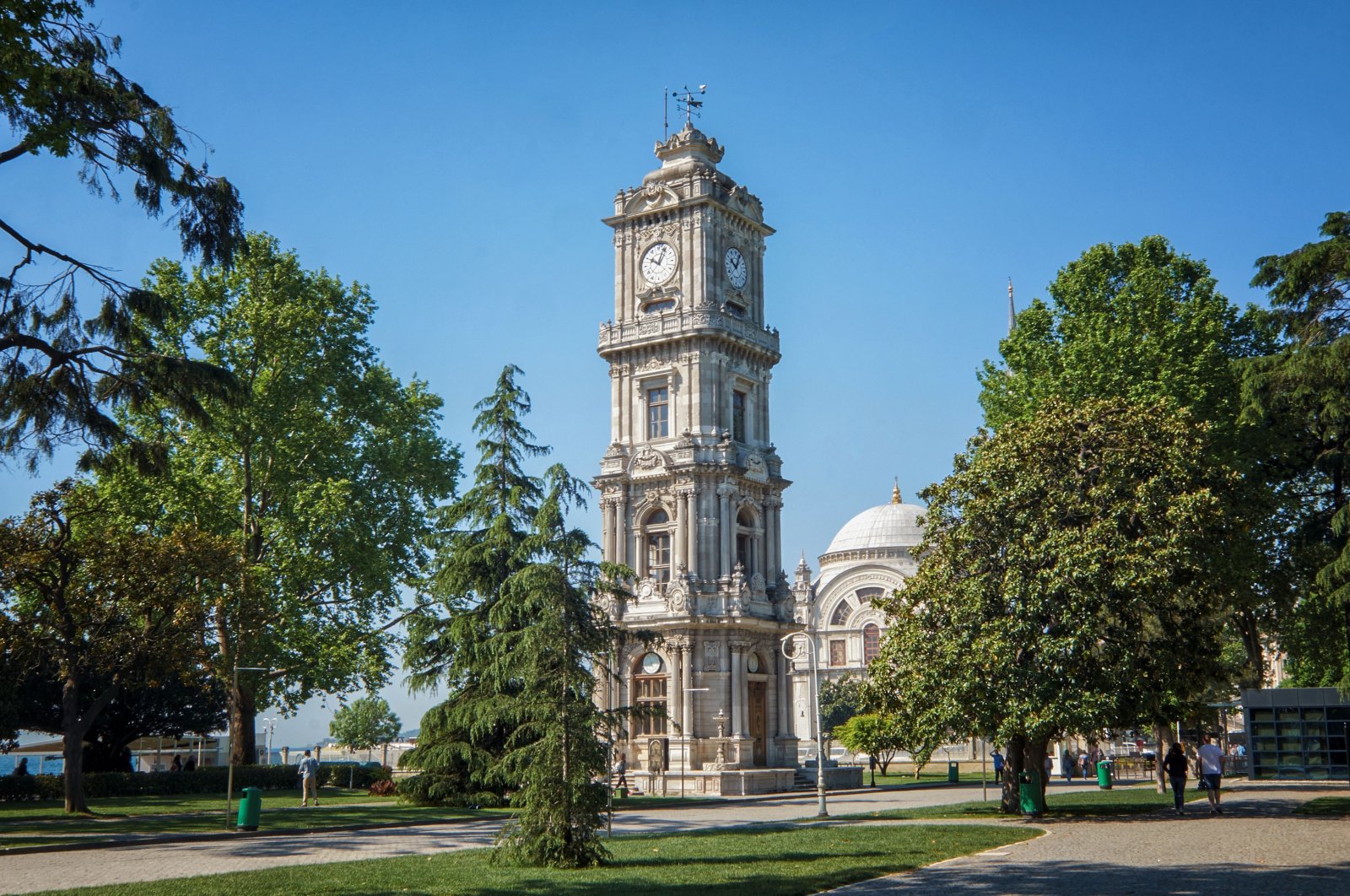 The Dolmabahçe clock tower in Istanbul, Turkey. (Photo by Shutterstock)