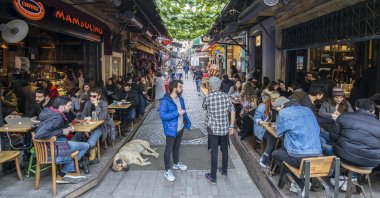 A street in Beşiktaş lined with coffee and tea houses, Istanbul, Turkey. (Shutterstock Photo)