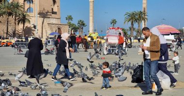 People visit the old town in Tripoli, Libya, Dec. 22, 2021. (AFP Photo)