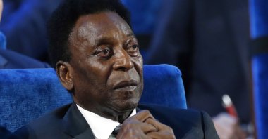 Brazilian Pele attends the 2018 football World Cup draw at the Kremlin in Moscow, Russia, Dec. 1, 2017. (AP Photo)