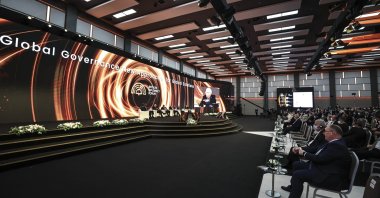 World leaders attend the Leaders&#039; Panel at the Antalya Diplomacy Forum in Antalya, southern Turkey, June 18, 2021. (AA Photo)
