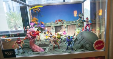Vintage Mattel Masters of the Universe toys on display during Power-Con 2019 at Hilton Anaheim in Anaheim, California, U.S., Aug. 18, 2019. (Getty Images)
