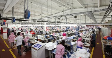 Workers producing garments at a textile factory in Turkey in this photo released on Aug. 16, 2019. (Sabah File Photo)