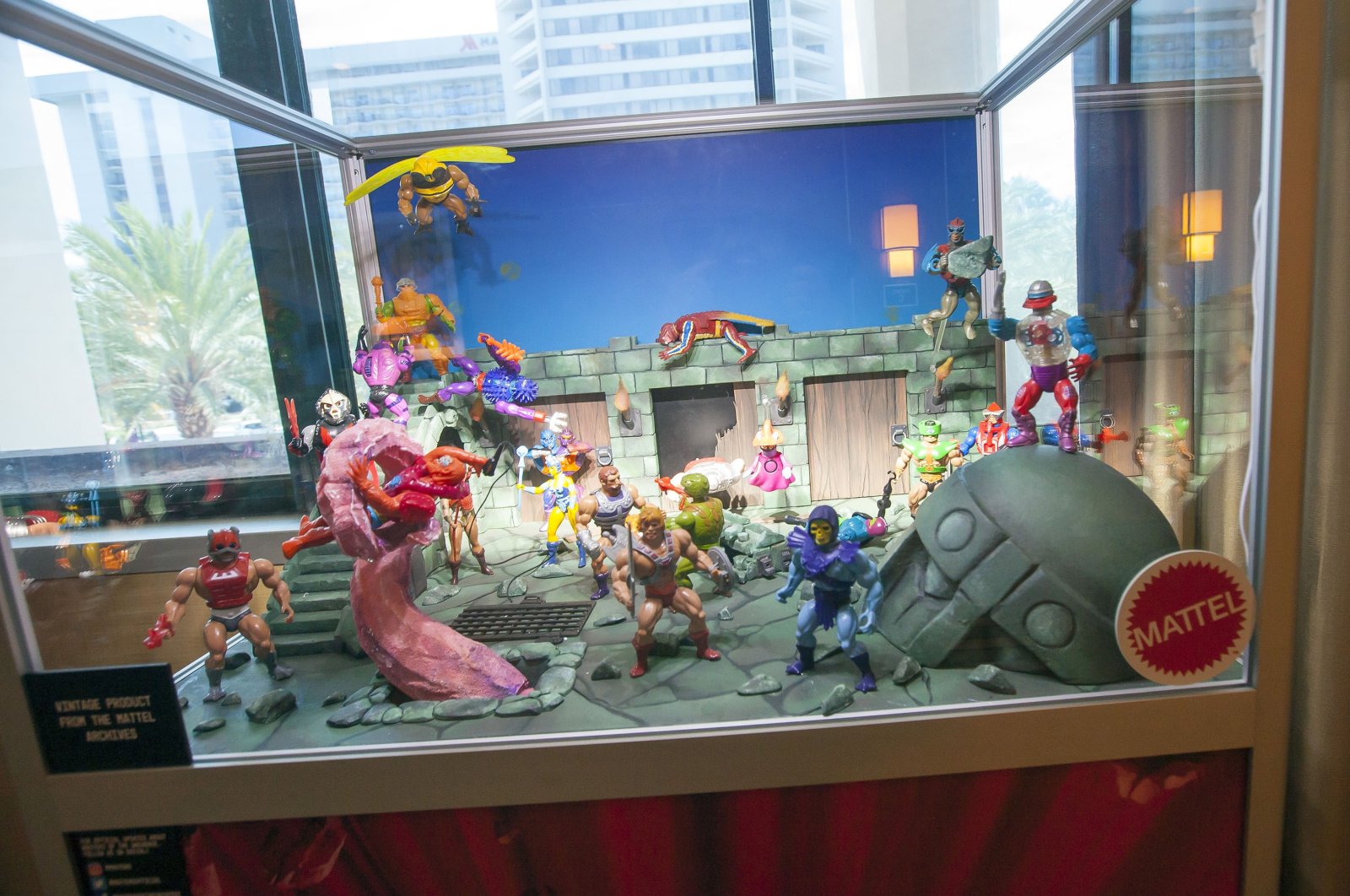 Vintage Mattel Masters of the Universe toys on display during Power-Con 2019 at Hilton Anaheim in Anaheim, California, U.S., Aug. 18, 2019. (Getty Images)