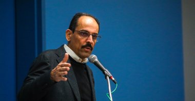 Presidential Spokesperson Ibrahim Kalın speaks at a meeting hosted by Turkey’s ambassador to the U.S. and its Chicago consul general in Chicago, U.S., Dec. 26, 2021. (AA Photo)