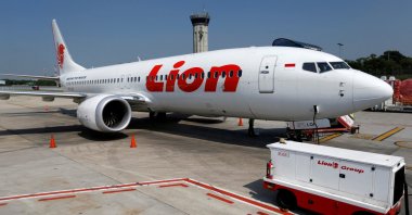 A Lion Air Boeing 737 Max 8 airplane is parked on the tarmac of Soekarno Hatta International airport near Jakarta, Indonesia, March 15, 2019. (Reuters Photo)