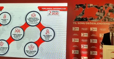 Turkish Red Crescent President Kerem Kınık speaks at a press conference, in Istanbul, Turkey, Dec. 28, 2021. (PHOTO BY MUSTAFA KAYA)