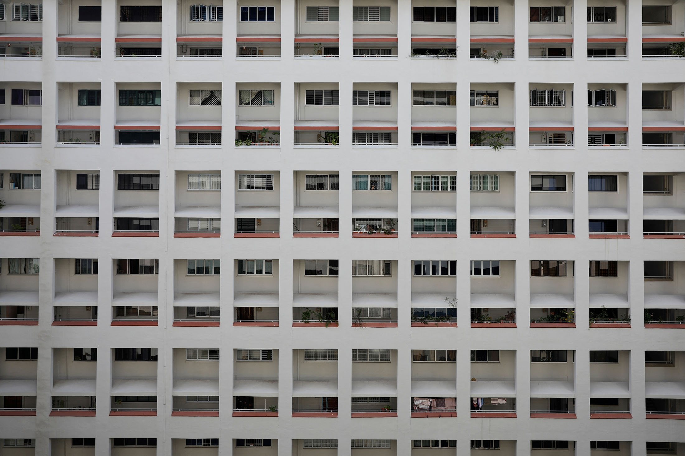 A view of a 37-year-old public housing apartment estate that Kamal and Sri live in, Singapore, May 3, 2021. (Reuters Photo)