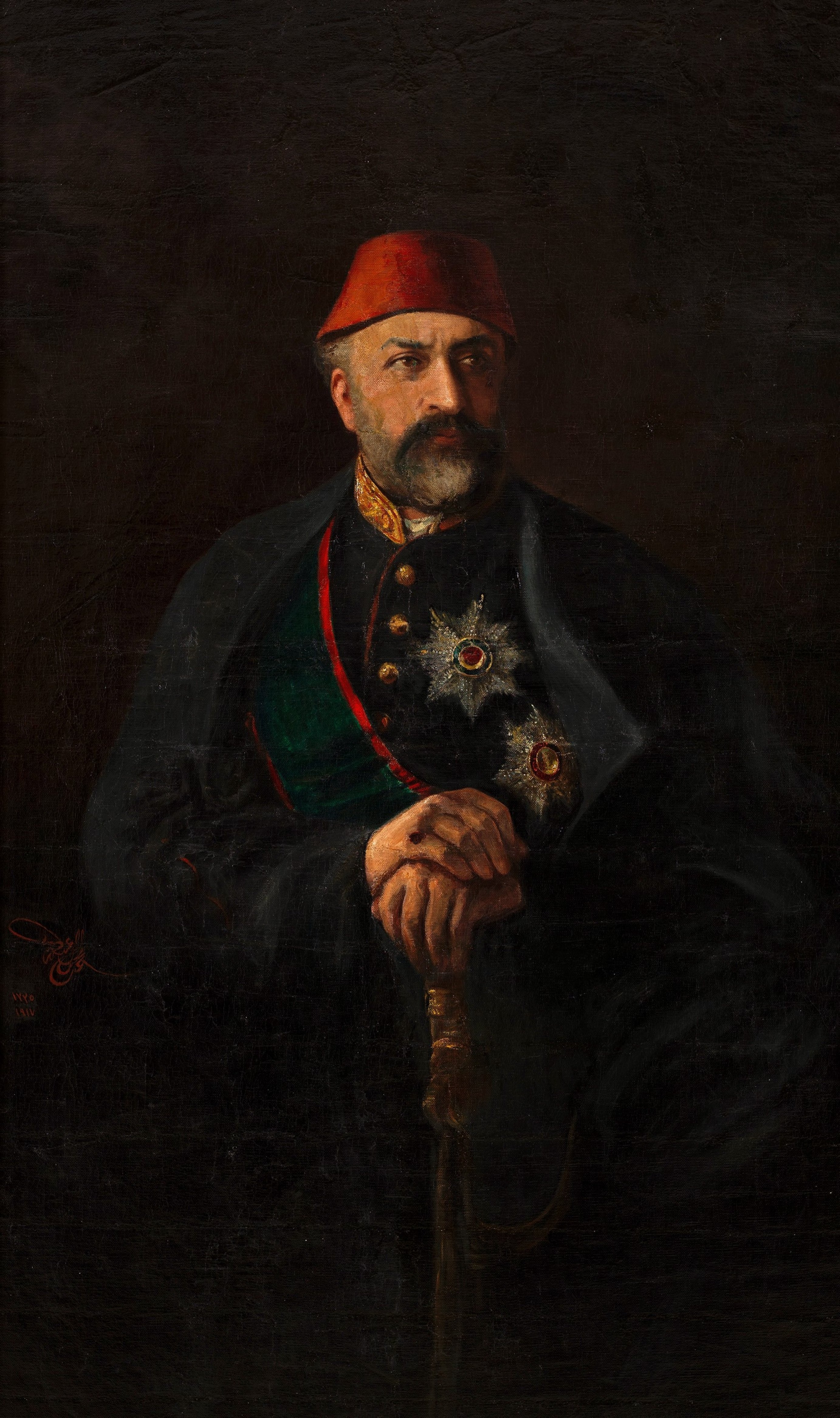 Abdülmecid Efendi, 'Abdülaziz Portresi' ('Portrait of Abdülaziz'), oil on canvas, Galatasaray University, High School Collection. (Courtesy of SSM)

