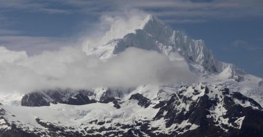A view of the peak of Monte Sarmiento mountain, located at the Alberto de Agostini National Park in Tierra del Fuego, Chile, Dec. 1, 2021. (AFP Photo)