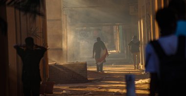 Large demonstrations were held across the country for the military to hand over the administration to civilians, Khartoum, Sudan, Dec. 25, 2021. (AA Photo)