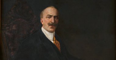 Abdülmecid Efendi, "Otoportre" ("Self Portrait"), 1926, oil on canvas, Galatasaray University, High School Collection. (Courtesy of SSM)