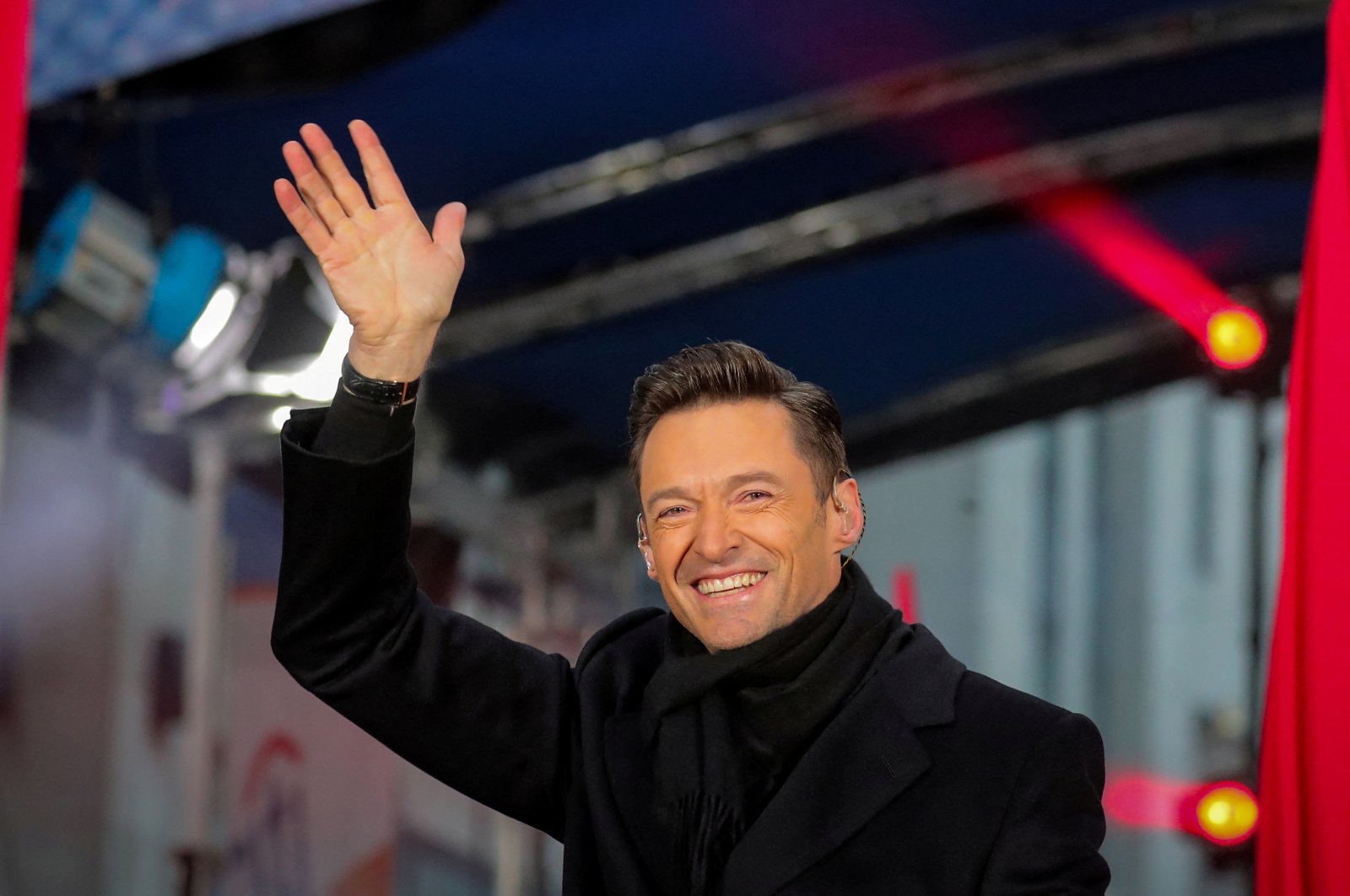 Hugh Jackman waves during his performance on NBC&#039;s &quot;Today&quot; show in New York City, U.S., Dec. 4, 2018. (Reuters Photo)