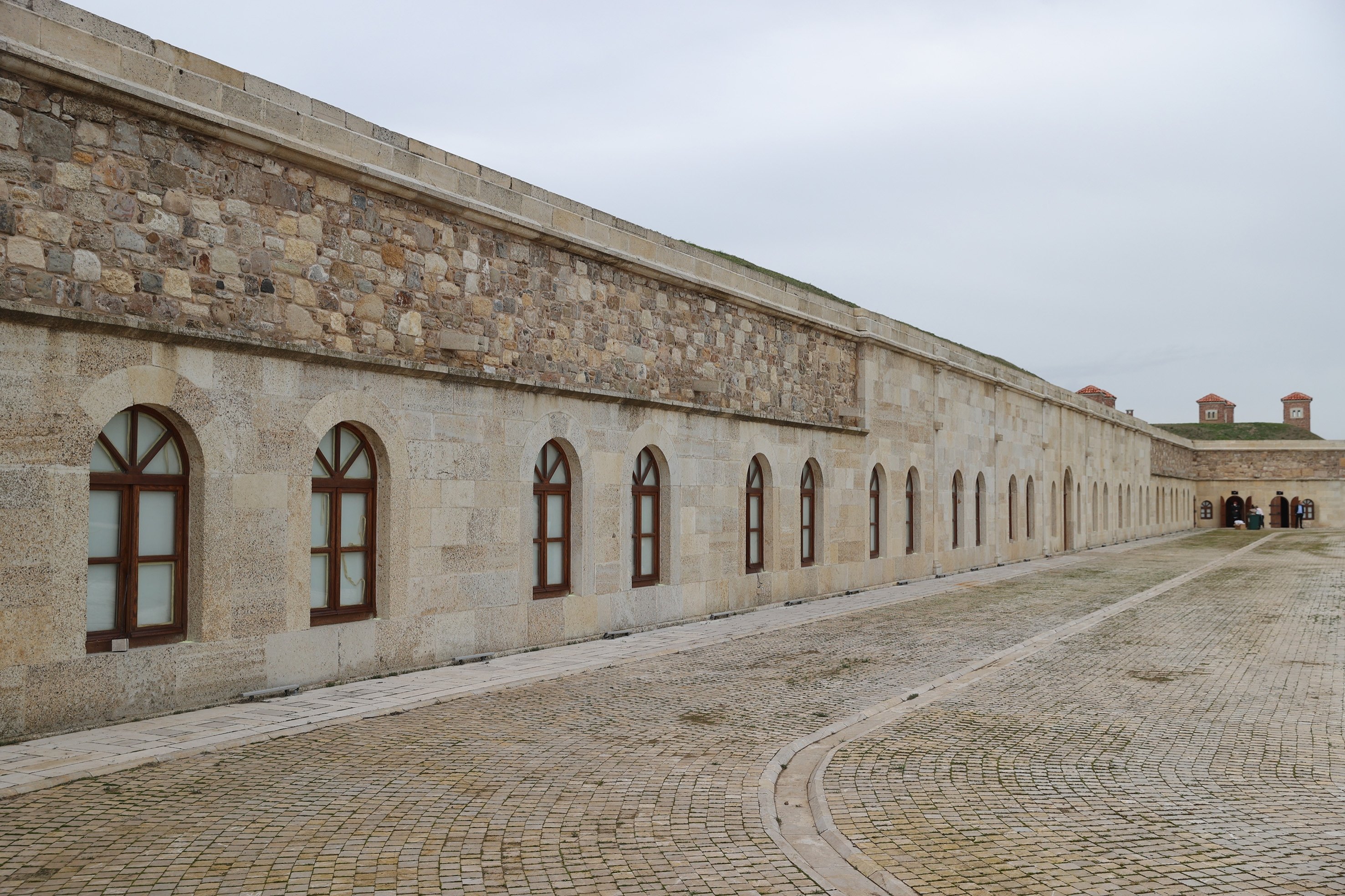 Restored buildings are seen at the Hıdırlık Bastion near Edirne in northwestern Turkey, Dec. 27, 2021. (AA Photo)