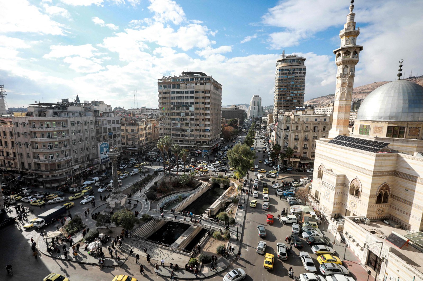A general view of the Marjeh Square at the center of Syria&#039;s capital Damascus, Dec. 15, 2021. (AFP Photo)