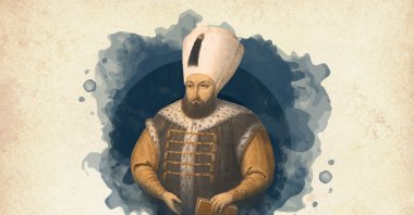 This illustration shows Sultan Mustafa I, the 15th ruler of the Ottoman Empire. (Wikimedia / edited by Büşra Öztürk)
