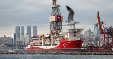 Turkish drilling ship Kanuni is seen at the port of Haydarpaşa in Istanbul, Turkey, Oct. 19, 2020. (Reuters Photo)