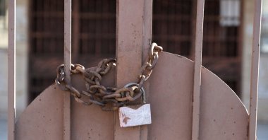 The doors of a polling station doors are closed after elections were postponed by a month by the High National Elections Commission in Benghazi, Libya, Dec. 24, 2021. (Reuters File Photo)