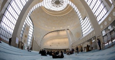 The interior of the DITIB Central Mosque in Ehrenfeld Cologne, Germany. Oct. 3, 2021. (Reuters File Photo)