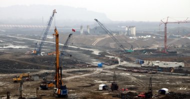 A view of the Port of Filyon where Black Sea gas will be brought ashore, Zonguldak, Turkey, Jan. 1, 2022. (DHA Photo)