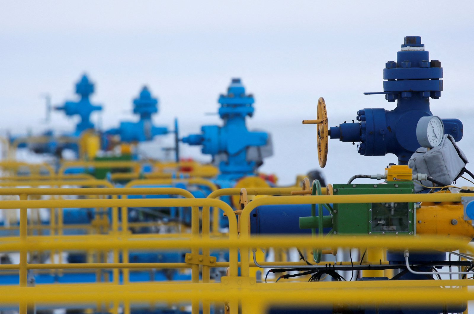 A view shows gas wells at Bovanenkovo gas field owned by Gazprom on the Arctic Yamal peninsula, Russia, May 21, 2019. (Reuters Photo)