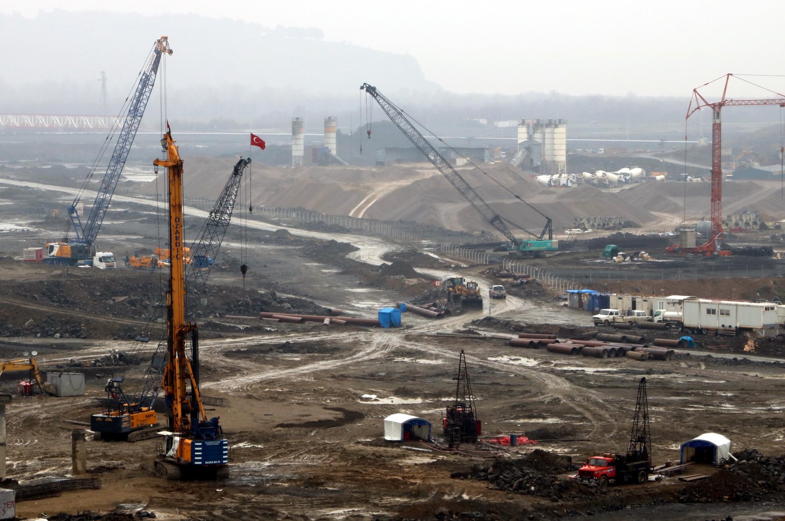 A view of the Port of Filyon where Black Sea gas will be brought ashore, Zonguldak, Turkey, Jan. 1, 2022. (DHA Photo)